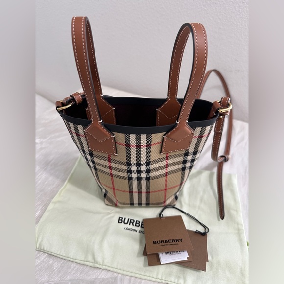 Burberry Beige Mini London Tote Bag - Picture 9 of 14
